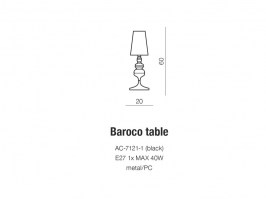 baroco-table parametre
